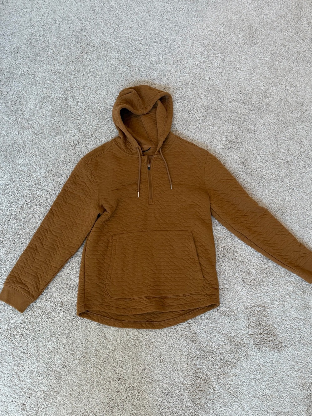 All in Motion brown/camel textured cotton & polyester hoodie in size S